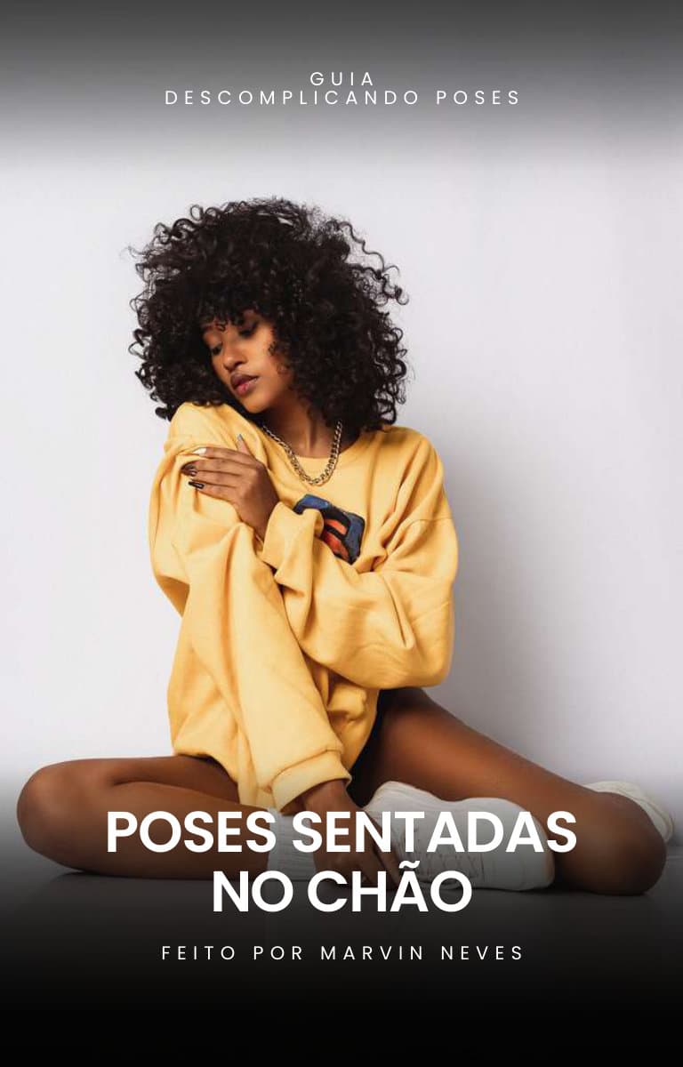 Referência de pose 1 para sentado (chão), coleção Poses sentadas no chão