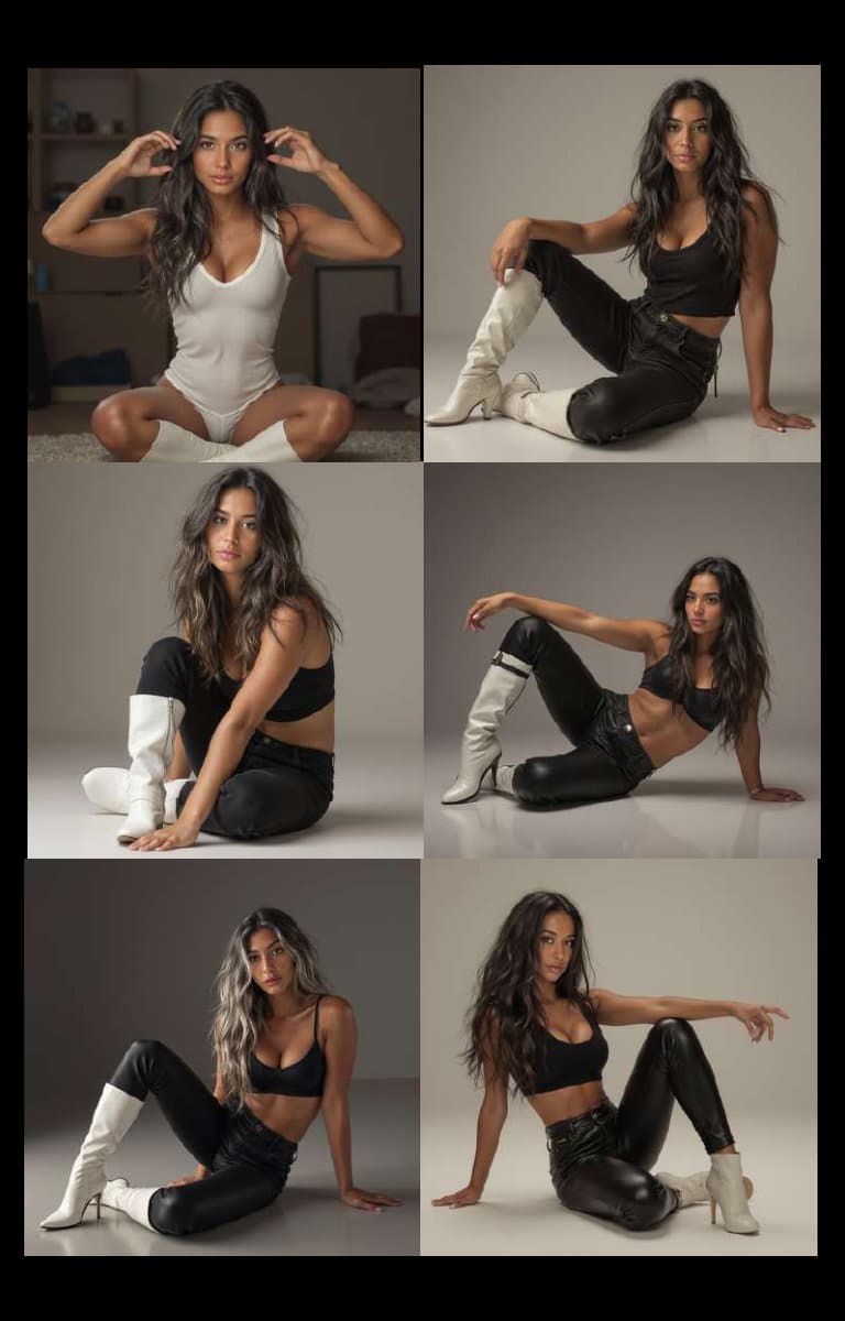 Referência de pose 4 para sentado (chão), coleção Poses sentadas no chão