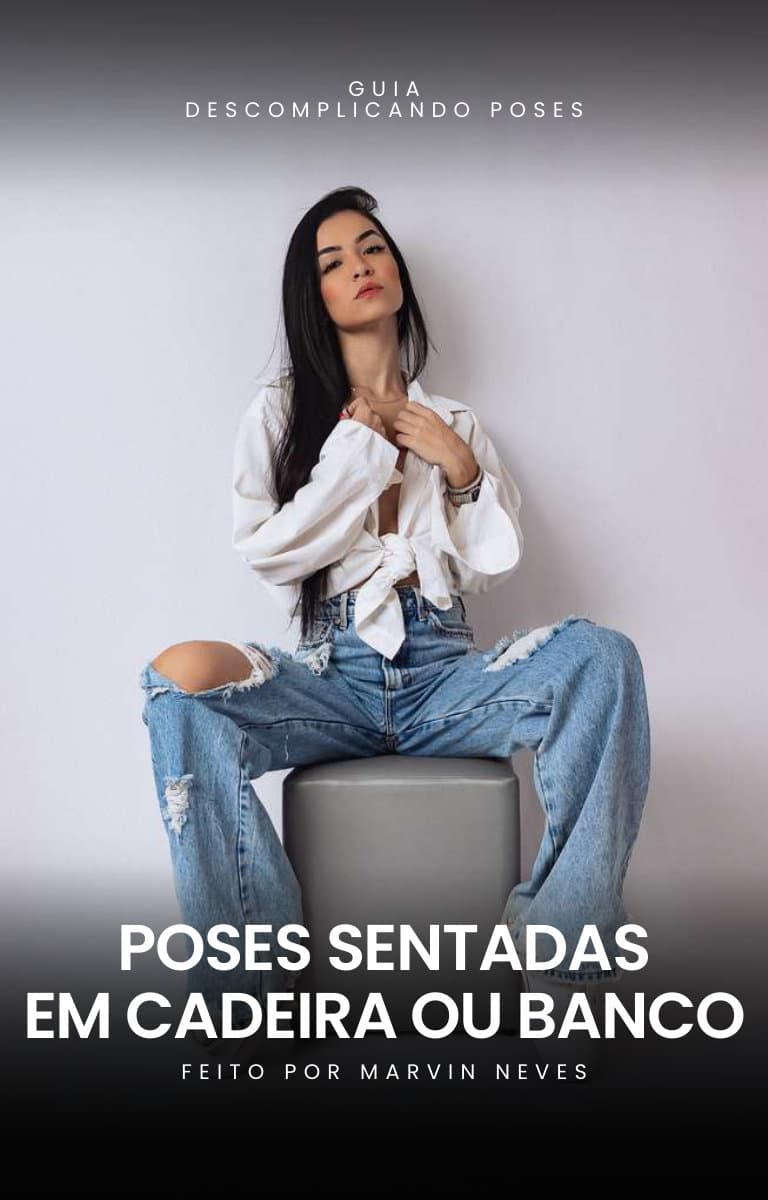 Referência de pose 1 para sentado (cadeira), coleção Poses sentadas em cadeira ou banco