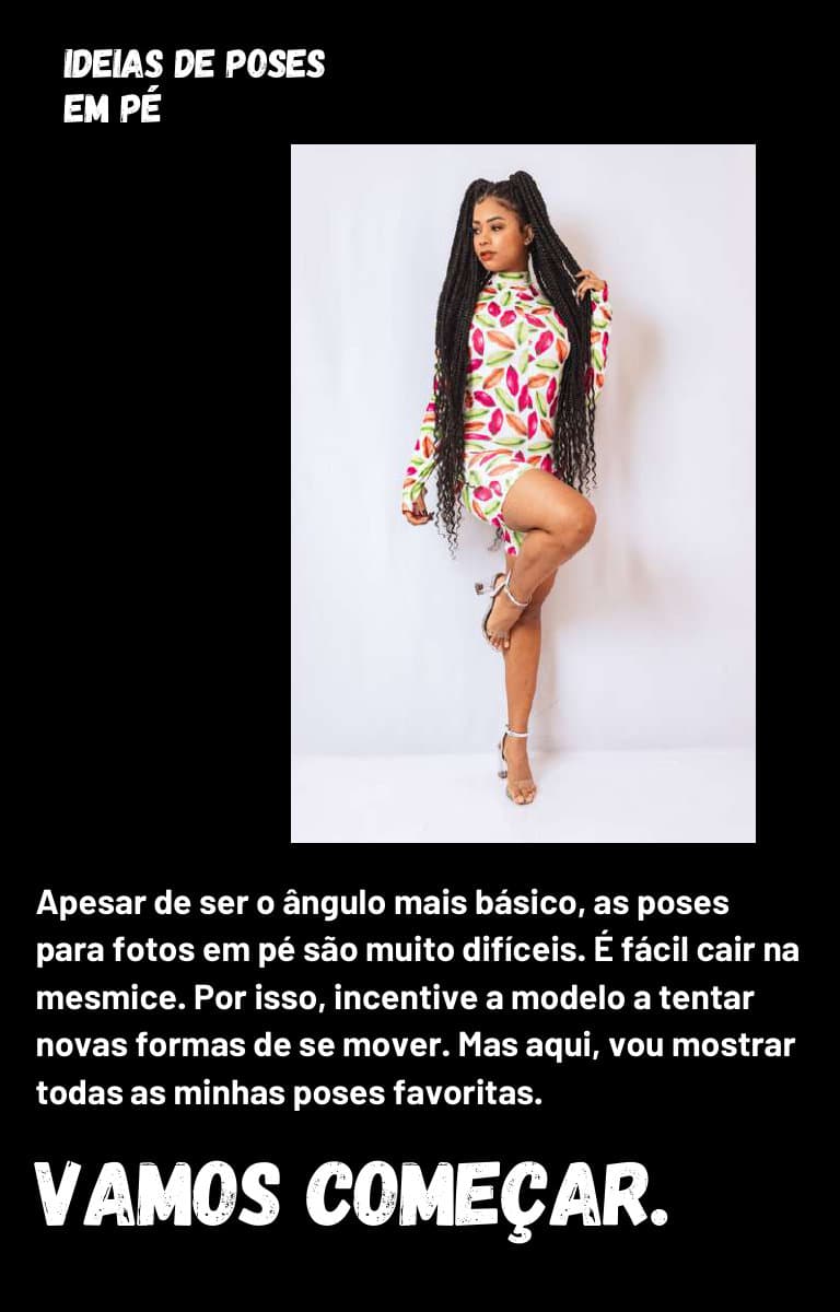 Referência de pose 2 para em pé, coleção Poses em pé