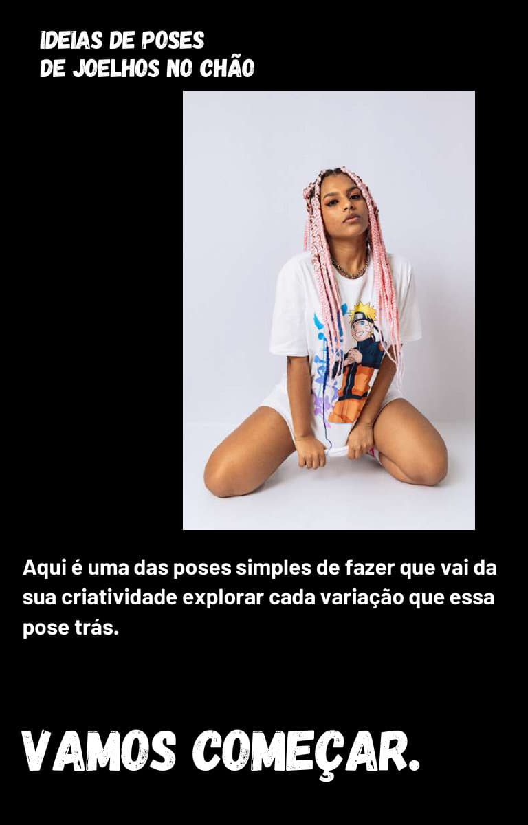 Referência de pose 2 para joelhos, coleção Poses de joelhos no chão