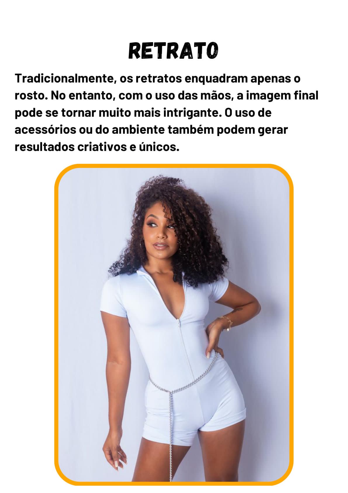 Referência de pose 1 para retrato, coleção Retrato