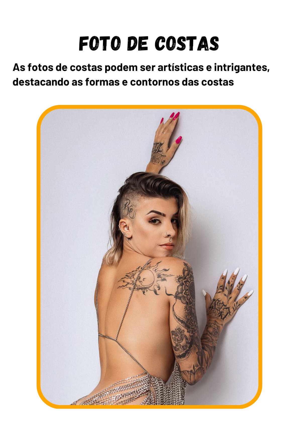 Referência de pose 1 para costas, coleção Foto de costas